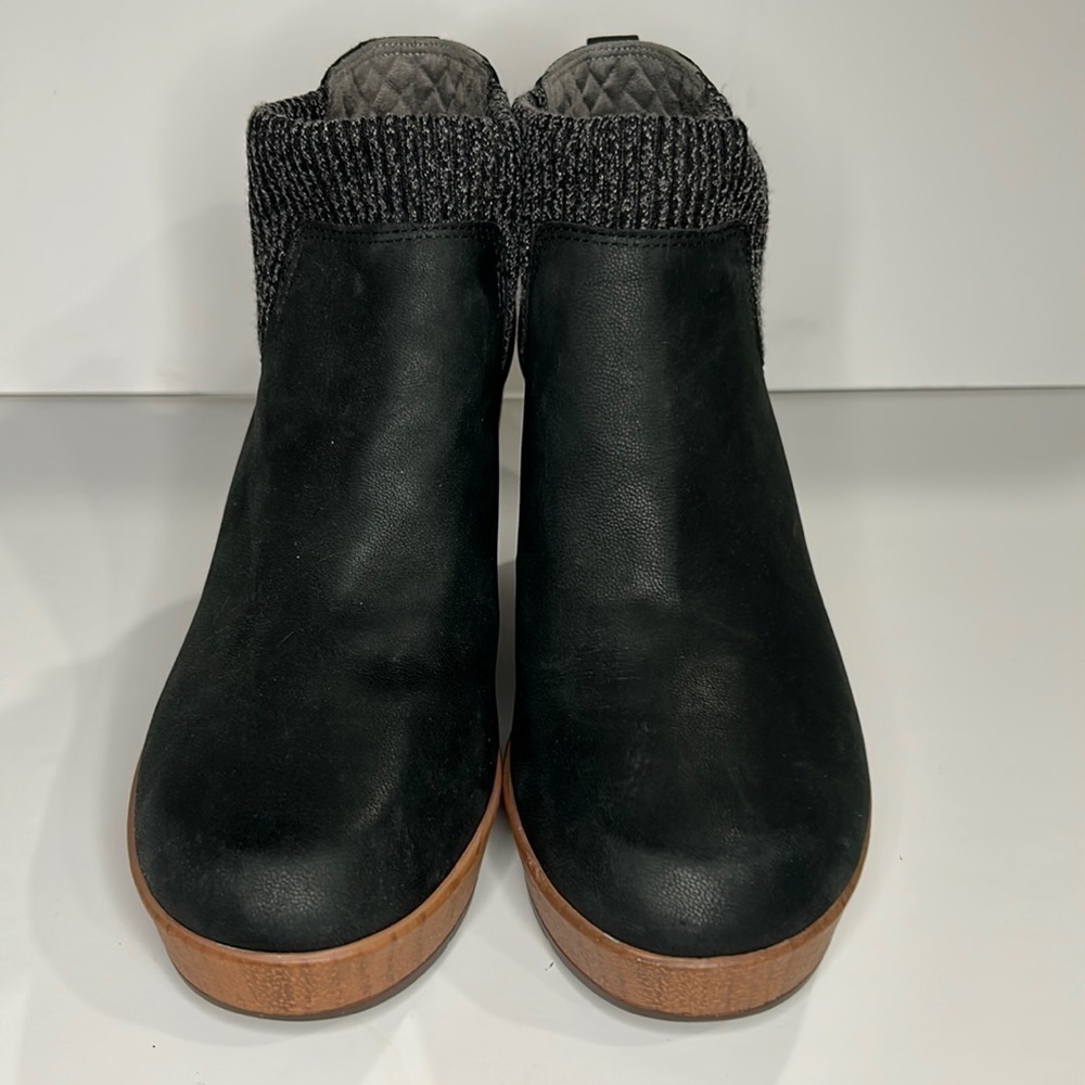 Dr. Scholl's Original Collection Black Leather Wedge Ankle Bootie Women's US 9M